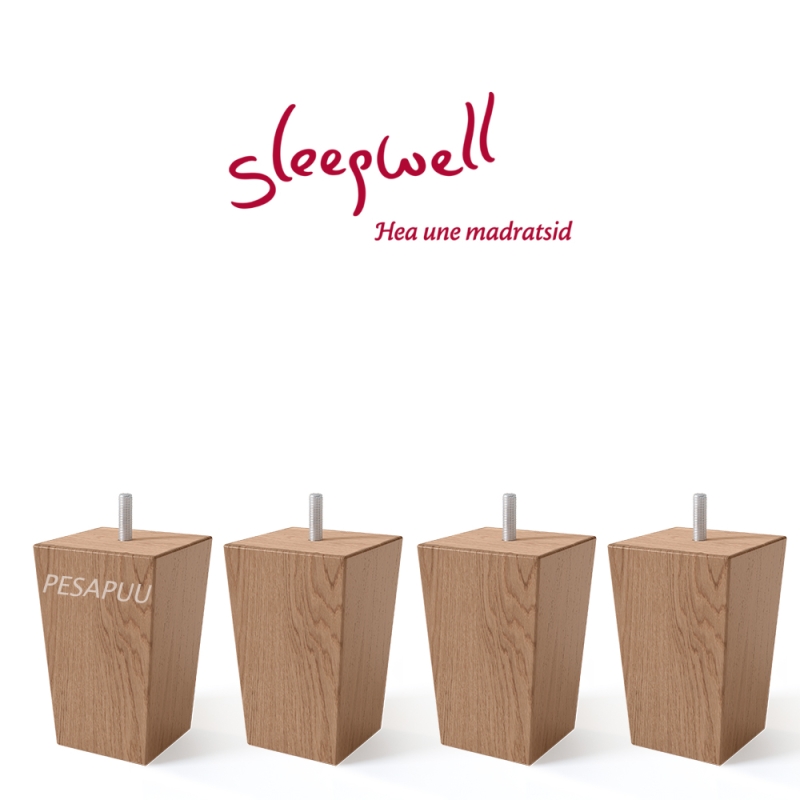 Vedruvoodi Sleepwell koonusjalad H-12 peits tamm litatud