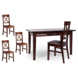 Lauakomplekt Monaco laud 389/10 + 4 tooli, kombineeritud