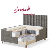 Kontinentaalvoodi BLACK Continental pehme 180x200 8 jalaga Sleepwell 23