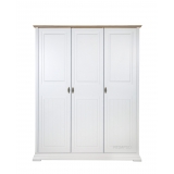 Riidekapp Family 3u valge/tamm  